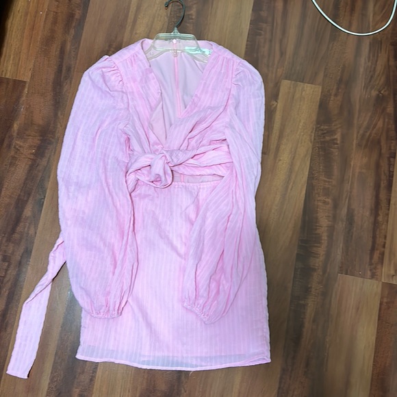 Long Sleeve Pink Mini Dress - Picture 3 of 7